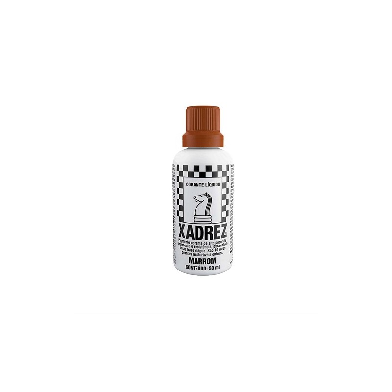 Corante Xadrez MARROM c/ CASTANHO 50ml - Corante Xadrez MARROM c/ CASTANHO  50ml - Tintas Coral